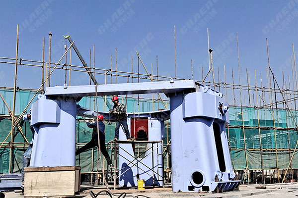 寧夏年產(chǎn)30萬噸礦渣立磨項目安裝現(xiàn)場