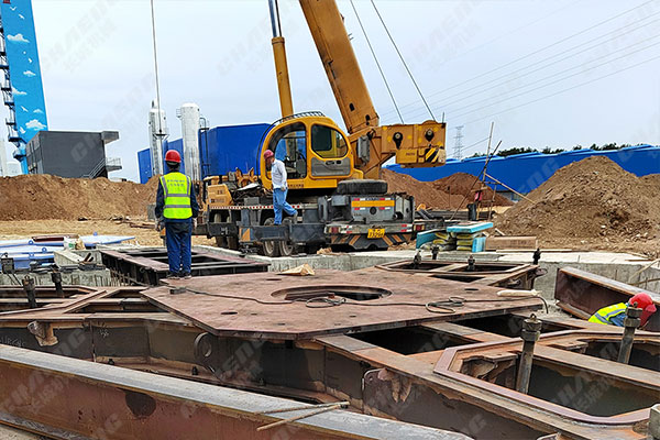 湖北年產(chǎn)60萬噸鋼渣線項目安裝現(xiàn)場